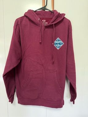 Salty Crew Burgundy Pullover Hoodie with Chest Diamond Logo